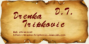 Drenka Tripković vizit kartica